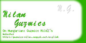 milan guzmics business card